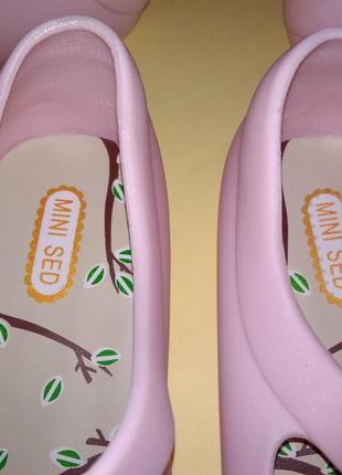 Туфли балетки совушки пвх в стиле мини мелиссы розовые5 фото