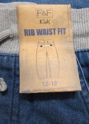 Фирменные джинсы брюки f &amp; f на мальчика 12-18 мес7 фото