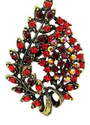 Брошка червоний шарм супер ціна розпродаж!