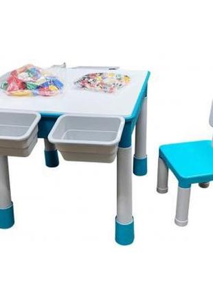 Дитячий стіл microlab toys конструктор ігровий центр + 1 стілець (gt-16)