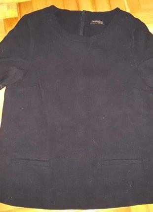 Шикарный шерстяной топ блуза от massimo dutti