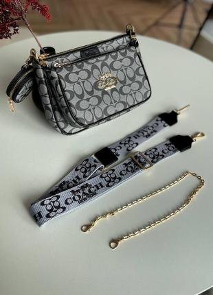 Сумка женская coach multi silver1 фото