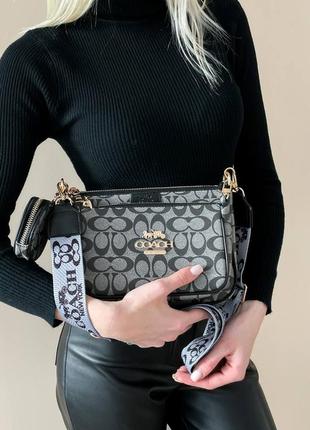 Сумка женская coach multi silver6 фото