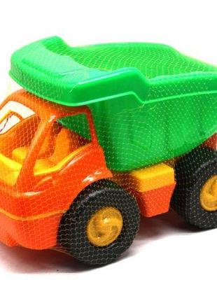 Пластиковая машинка самосвал оранжево-зеленый