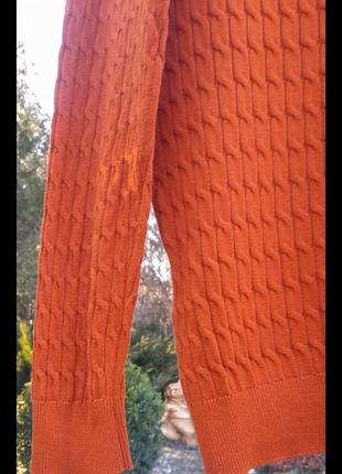Мужской пуловер терракотового цвета