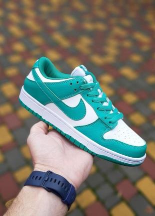 Жіночі кросівки nike sb білі із зеленим низькі кросівки для дівчини найк сб