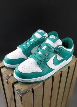 Жіночі кросівки nike sb білі із зеленим низькі кросівки для дівчини найк сб6 фото