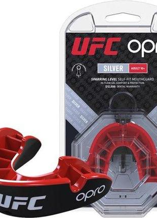 Капа боксерська opro silver ufc hologram black/red (art.002259002)