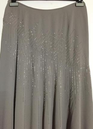 Шикарная ассиметричная дизайнерская юбка amanda wakeley (нюанс)3 фото