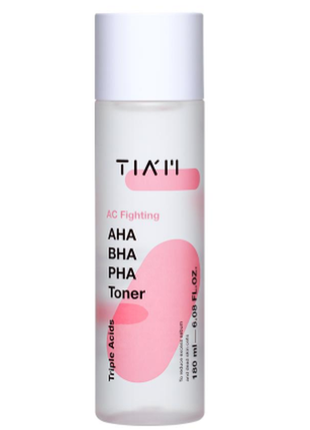 Очищающий кислотный тонер для проблемной кожи tiam ac fighting aha bha pha toner 180 мл