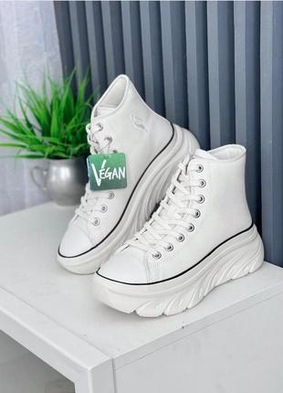 Кеды высокие skechers funky street grove way 177430wht1 фото