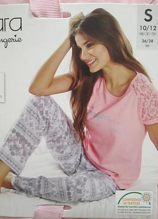 Гарна жіноча піжама домашній костюм esmara германія, футболка штани, s, м