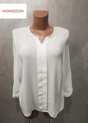 407.женственная нарядная вискозная блузка английской марки модной одежды monsoon