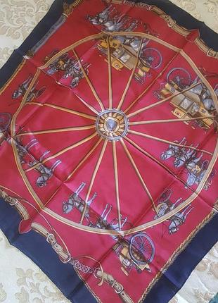 Натуральный шелковый платок(100% натуральный шелк) в стиле germes  разм80х80