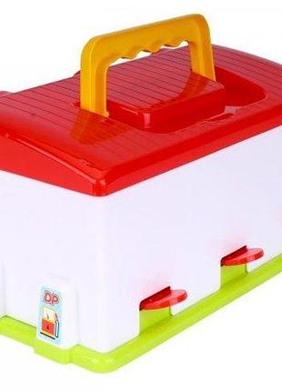 Детский набор гараж технок с катапультой и 3 машинки (8416)5 фото