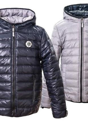 Двостороння демісезонна куртка для хлопчиків та підлітків