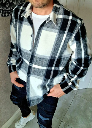 Рубашка мужская кашемир клетка нома, батал, 4 цвета av4657-41711lве1 фото