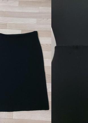 Плотная эластичная юбка мелкой вязки из мериношерсти carmen g. италия5 фото
