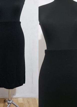 Плотная эластичная юбка мелкой вязки из мериношерсти carmen g. италия6 фото