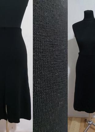 Плотная эластичная юбка мелкой вязки из мериношерсти carmen g. италия2 фото