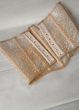 Весільний корсет ручної роботи. підгрудний корсет з мереживом