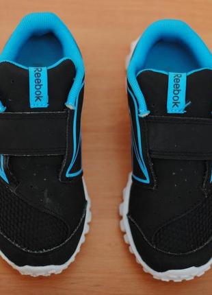 26,5 размер. черные детские кроссовки на липучках reebok. оригинал8 фото