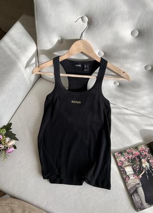 Хлопковый черный топ