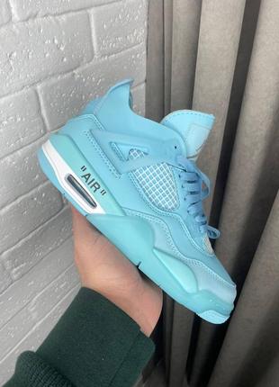 Женские кроссовки nike air jordan 4 blue