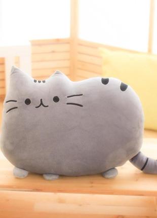 Мягкая игрушка подушка кот пушин pusheen litzy серый10 фото