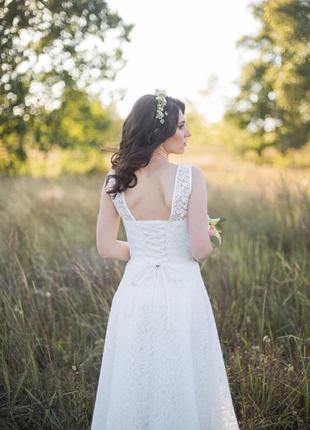 Кружевное свадебное платье5 фото