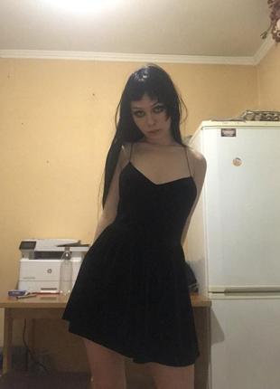 Плаття оксамитове чорне