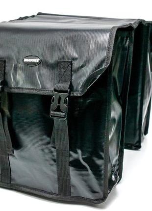 Велосумка штаны, на багажник 31x14x33cm черный bravvos f-089, водоотталк. материал1 фото