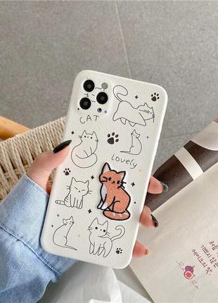 Чехол для iphone 12 mini lovely cat с вышивкой кошечки