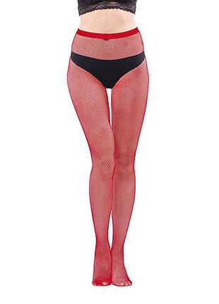 Женские колготки красные мелкая сетка сексуальные колготки в сеточку на танцы выступ секси яркие