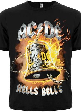 Футболка ac/dc "hells bells", чорна, розмір xl