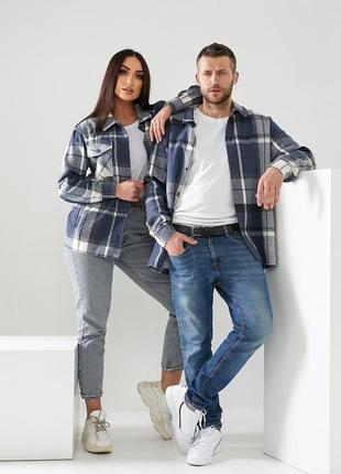 Парні сорочки жіночі та чоловічі family look9 фото