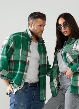 Парні сорочки жіночі та чоловічі family look10 фото