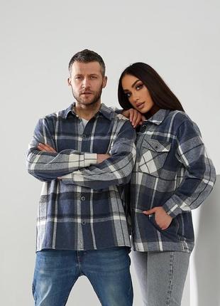 Парні сорочки жіночі та чоловічі family look3 фото