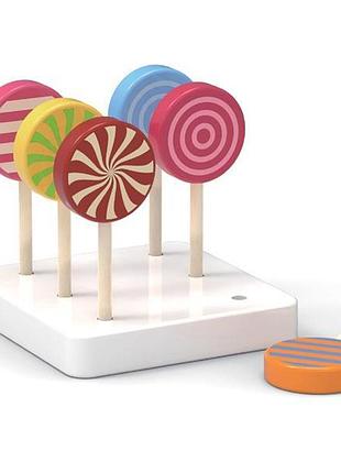 Набор игрушечных леденцов viga toys из дерева 6 шт. (44529)