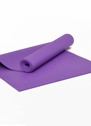 Килимок для йоги та фітнесу easyfit 1730х610х6 пвх (pvc) фіолетовий