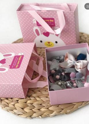 Детские украшения, заколки на голову, подарочный набор для волос, детские резинки