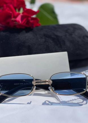 Очки в стиле gucci голубые