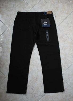 Классические чёрные мужские джинсы прямого кроя 38/30 easy denim штаны большого размера5 фото