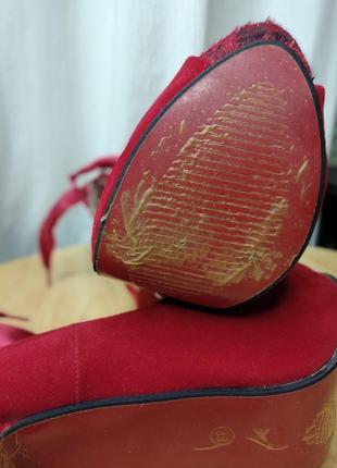 Туфли красные босоножки лабутены стелька 23.5см7 фото