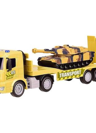 Военный грузовик игрушка с танком наляля4 фото