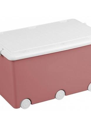 Многофункциональный ящик с крышкой для игрушек rose, пудра