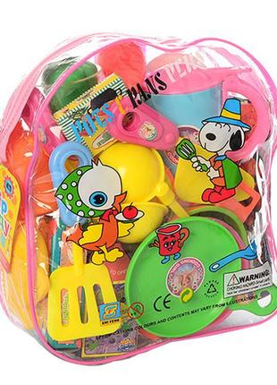 Дитячий ігровий посуд з продуктами 9953 в рюкзаку топ