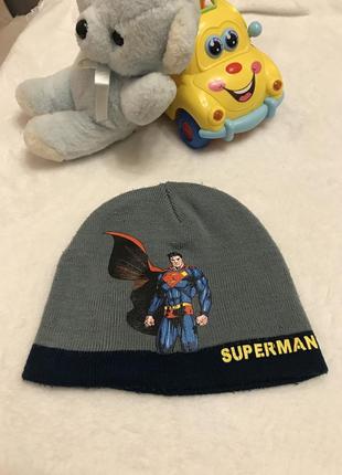 Шапка супермен,шапка dc comics на 1-2-3-4 года