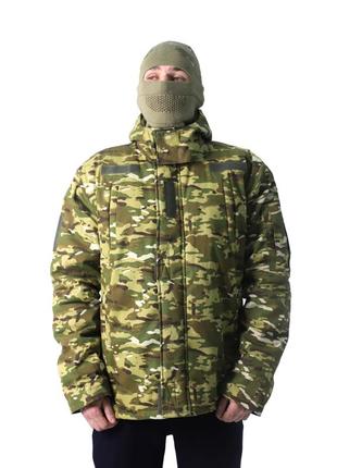 Парка мужская тактическая для военных и армии combat softshell, куртка военная зеленая размер xl топ