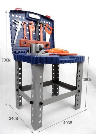 Инструменты детские набор, столик для мальчика. электрическая дрель, шуруповерт 008-21 т5 фото